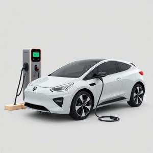 EV charging pile equipped with a high-brightness display for better user experience.