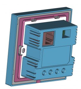 A4ES smart control panel 3D back housing view