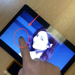 7-inch TN TFT LCD panel with optical bonding showing visible water ripple effect