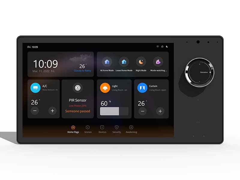 8-inch industrial control panel with embedded touch display for automation control