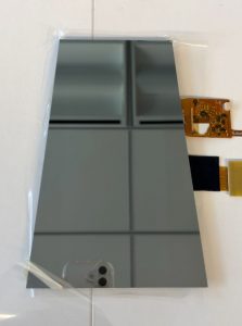 TFT LCD display showing lit black screen with uniform dark content